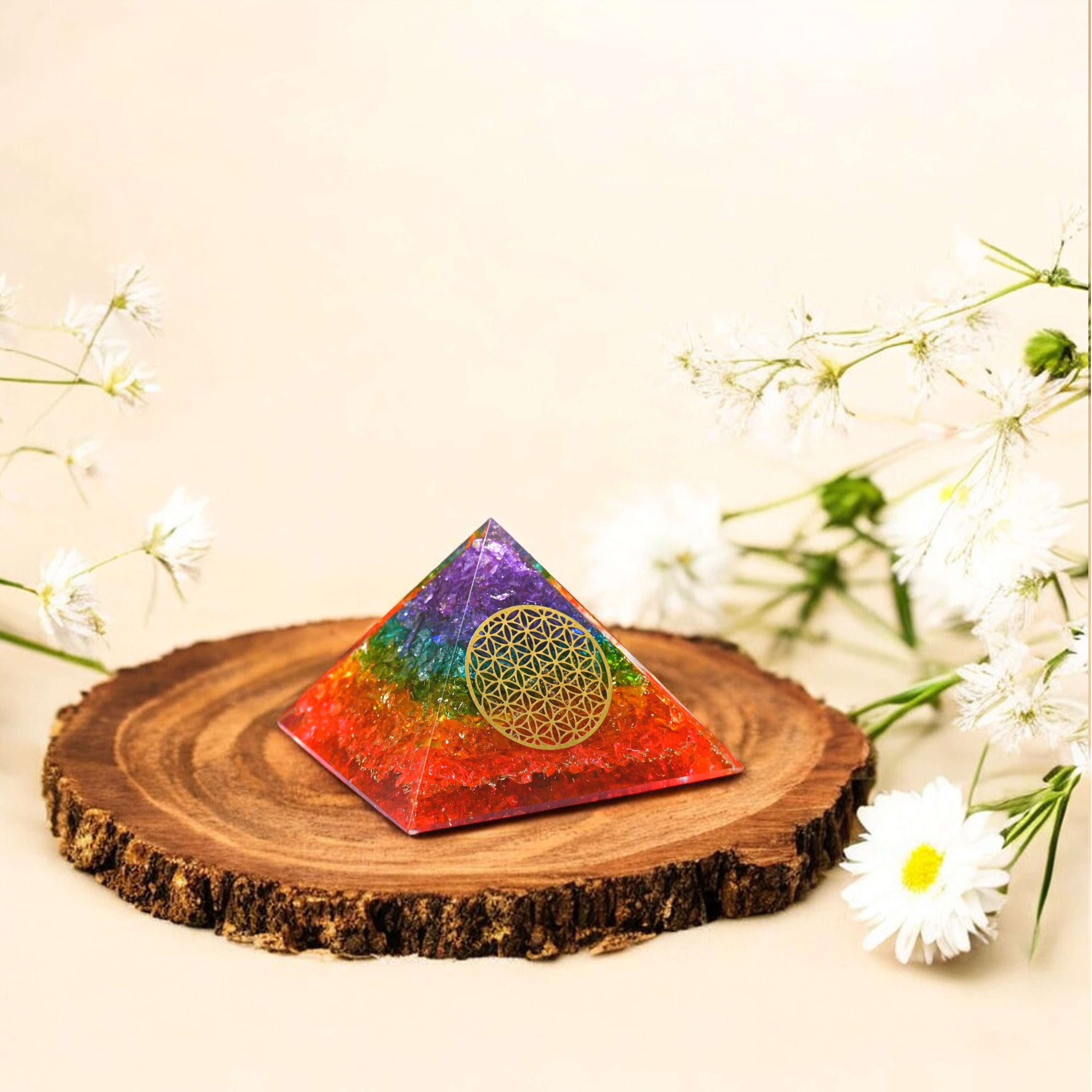 Seven Chakra Orgone Pyramid for Full Body Healing & Balance ...