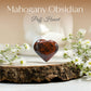 Mahogany Obsidian Puff Heart