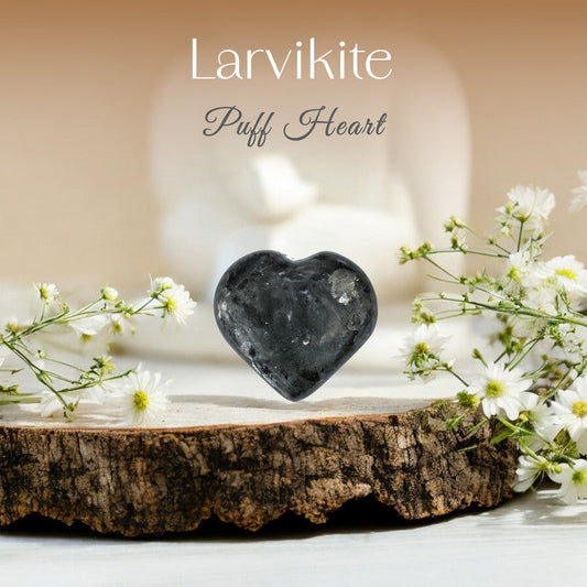 Larvikite Puff Heart