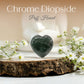 Chrome Diopside Puff Heart