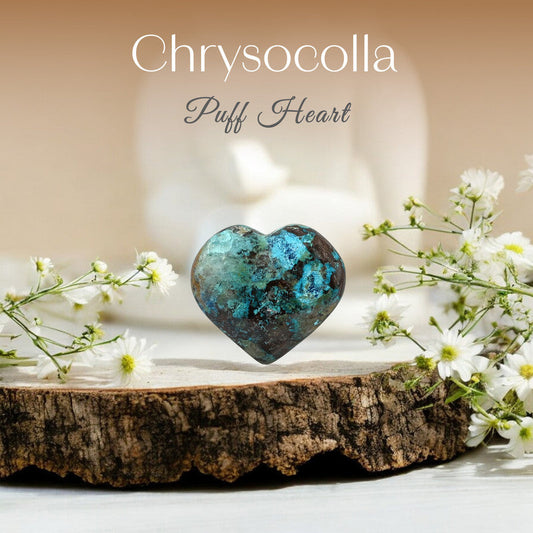 Chrysocolla Puff Heart