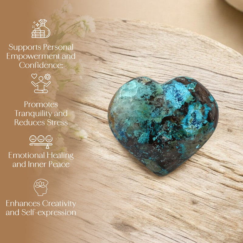 Chrysocolla Puff Heart