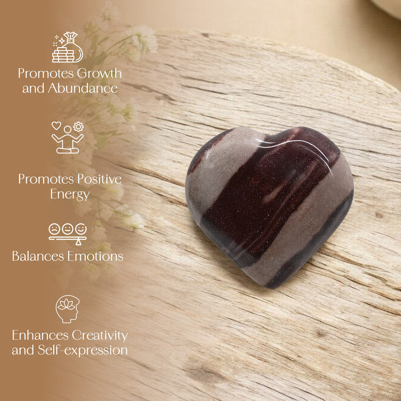 Narmada Shiva Lingam Puff Heart