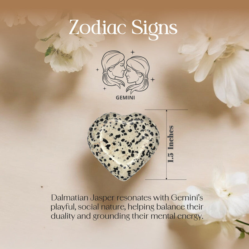 Dalmatian Jasper Puff Heart
