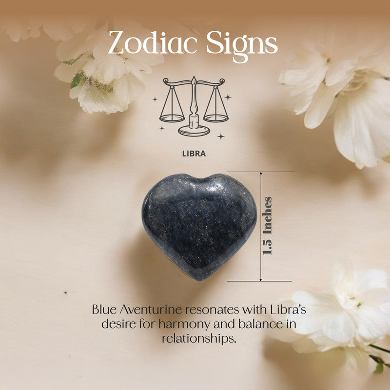 Blue Aventurine Puff Heart