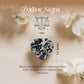 Black and White Tourmaline Puff Heart