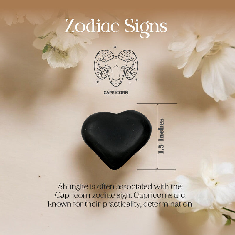 Shungite Puff Heart