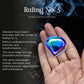 Titanium Aura Quartz Puff Heart