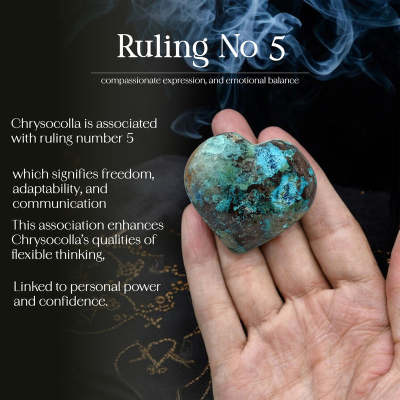Chrysocolla Puff Heart