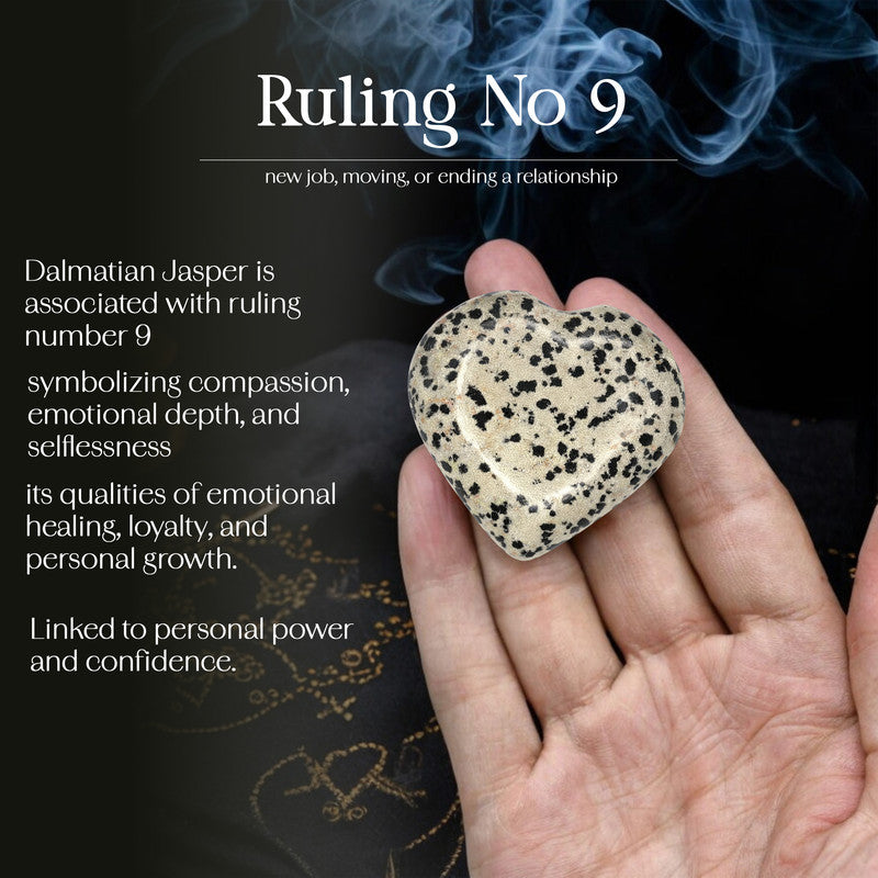 Dalmatian Jasper Puff Heart