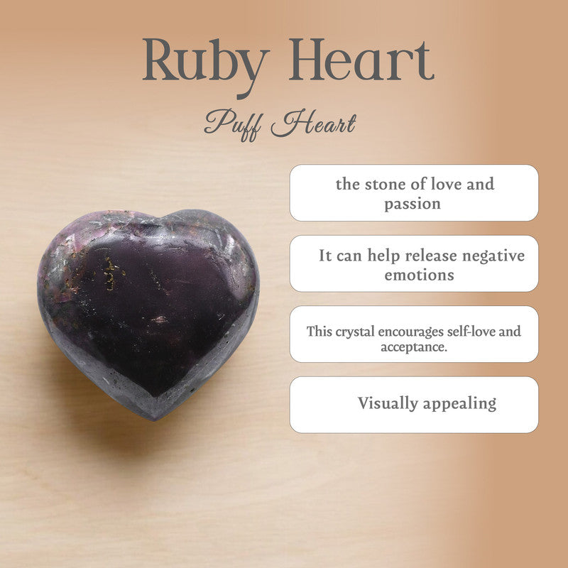 Ruby Heart Puff Heart