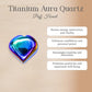Titanium Aura Quartz Puff Heart