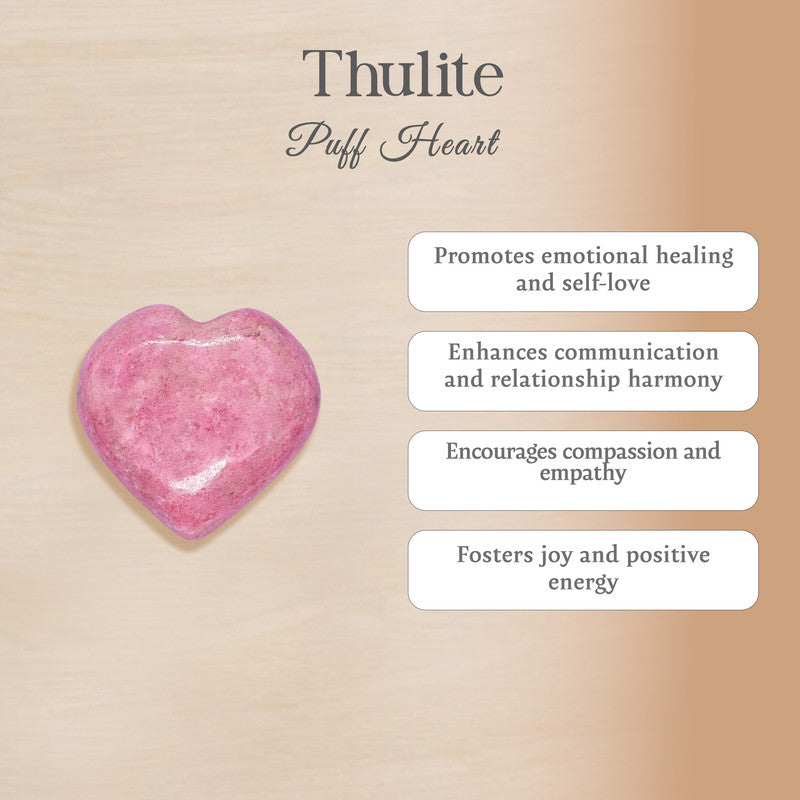 Thulite Puff Heart