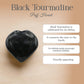 Black Tourmaline Puff Heart