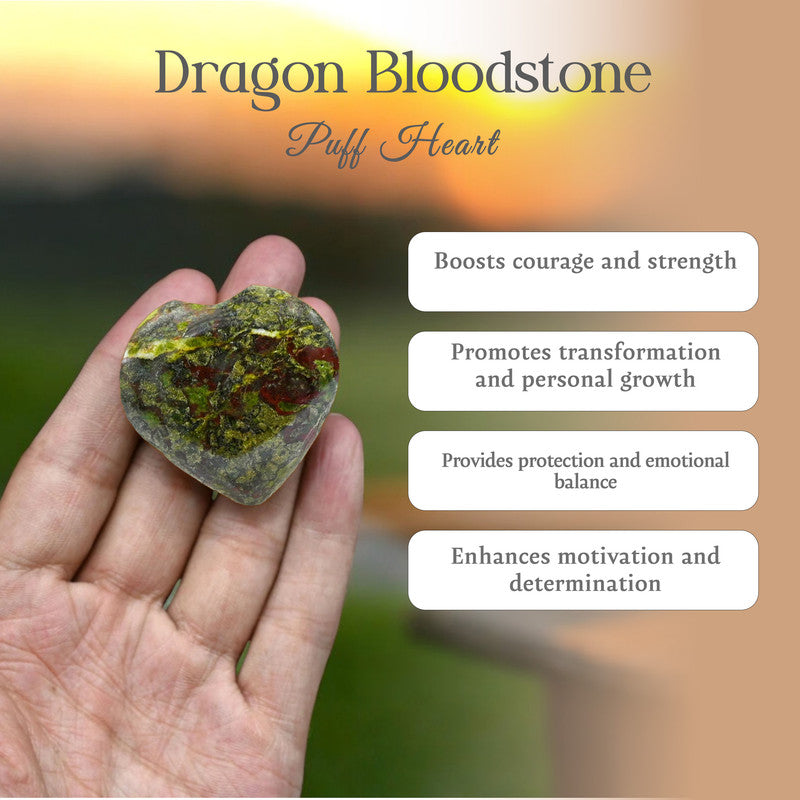 Dragon Bloodstone Puff Heart
