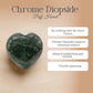 Chrome Diopside Puff Heart