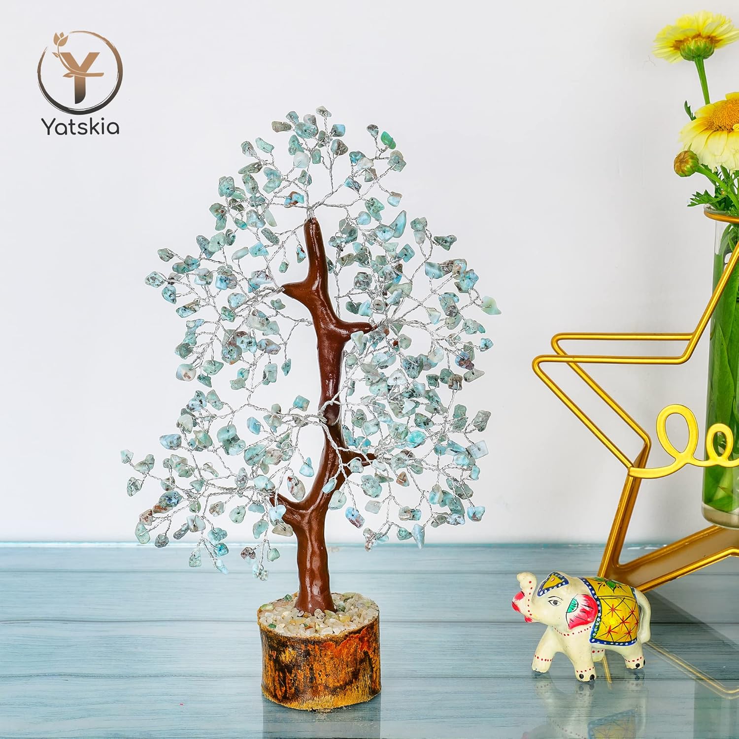 Larimar Crystal Tree