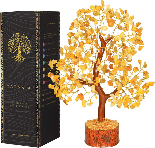 Yellow Aventurine Golden Wire Crystal Tree – 10-12 Inch