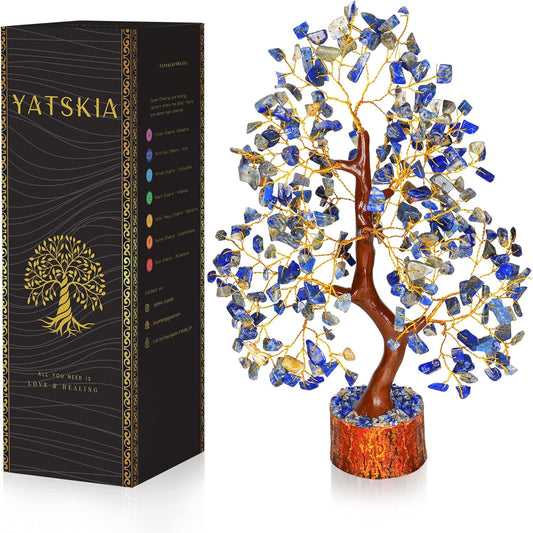 Lapis Lazuli Golden Wire Crystal Tree – 10-12 Inch