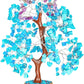 Turquoise and Amethyst Crystal Tree of Life (Silver Wire)
