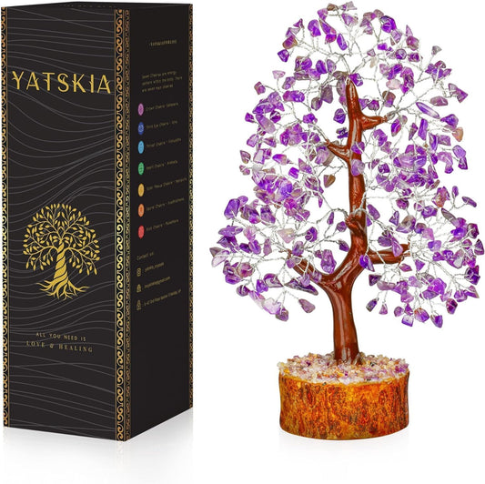 Amethyst Silver Wire Crystal Tree (10 - 12 Inch)