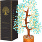 Turquoise Golden Wire Crystal Tree – 10-12 Inch