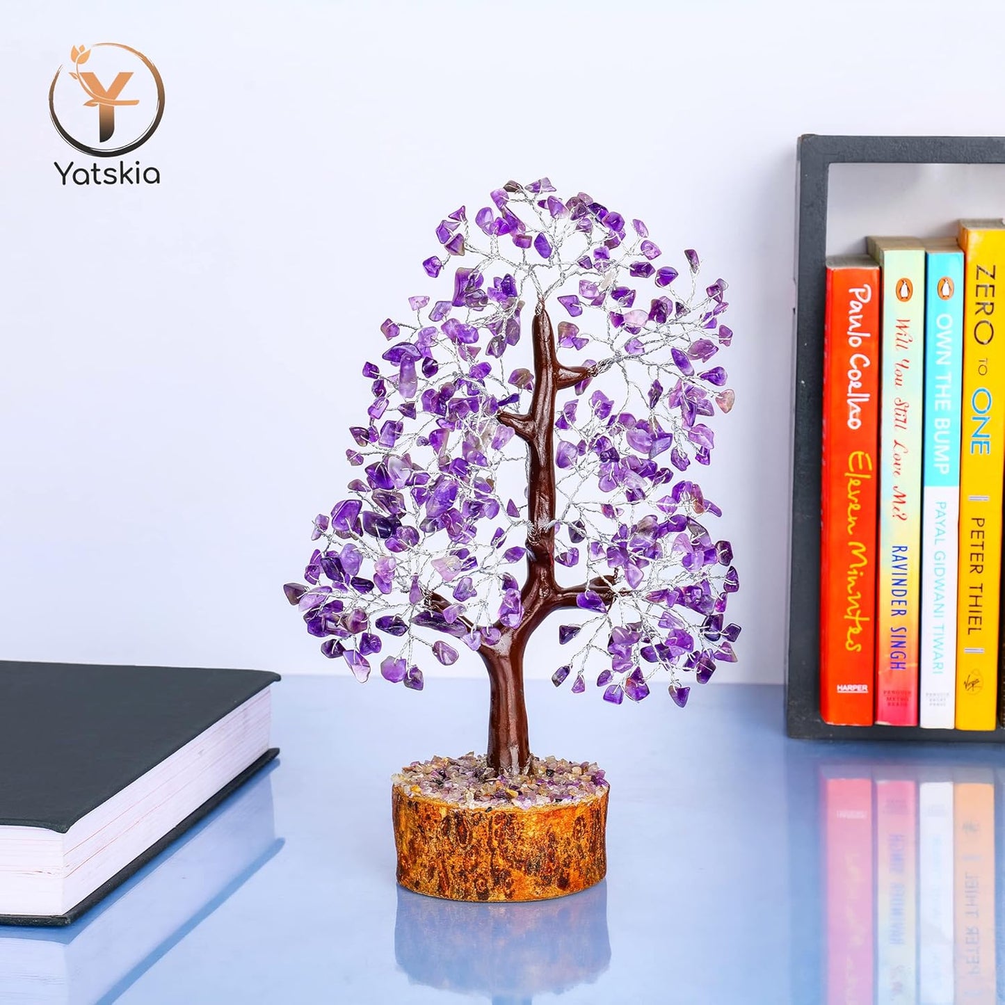 Amethyst Silver Wire Crystal Tree (10 - 12 Inch)