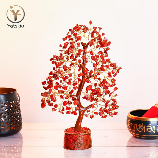 Red Jasper Golden Wire Crystal Tree – 10-12 Inch