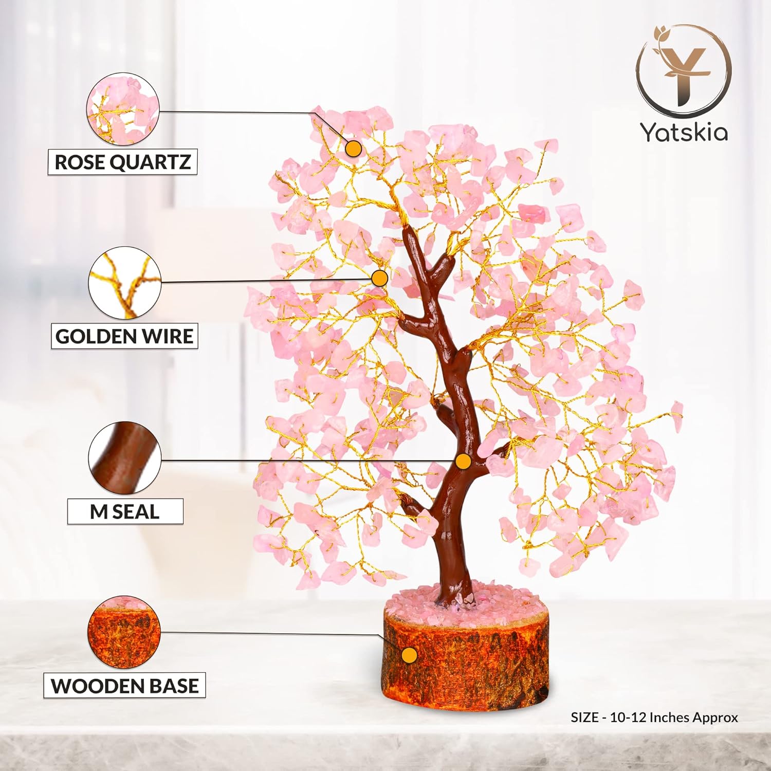 Rose Quartz  Crystal Tree