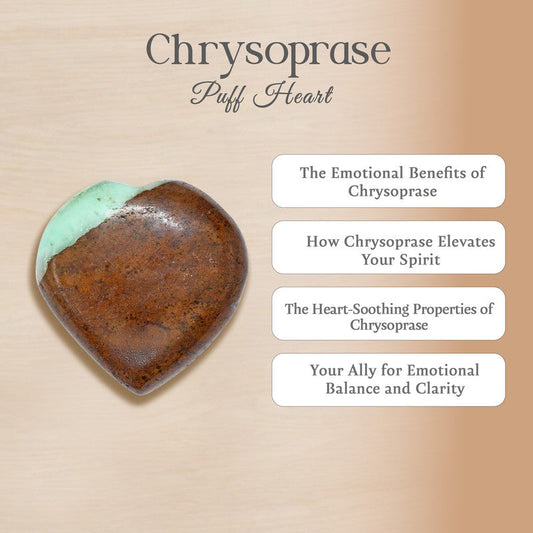 Chrysoprase Puff Heart
