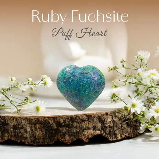 Ruby Fuchsite Puff Heart