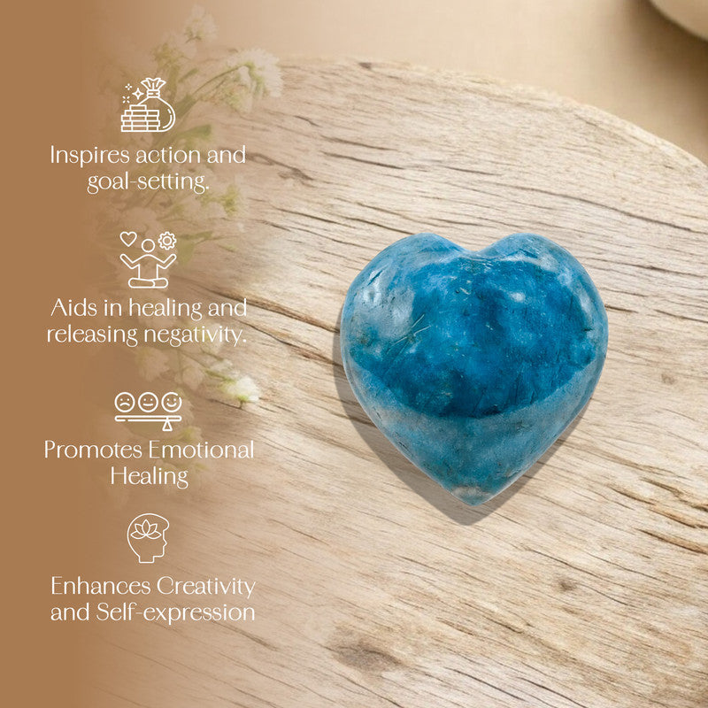 Green Apatite Puff Heart
