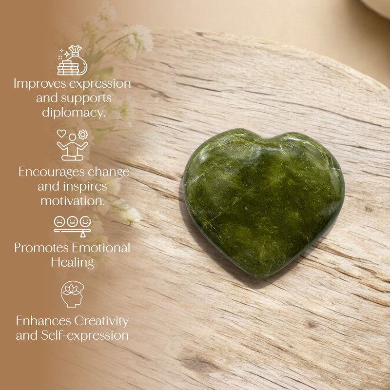 Vesuvianite Puff Heart