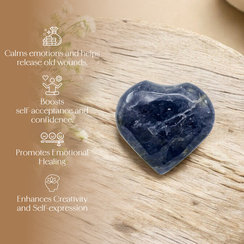 Iolite Puff Heart