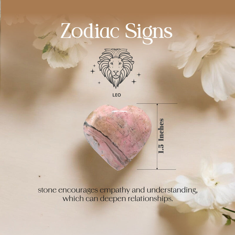 Rhodochrosite Puff Heart