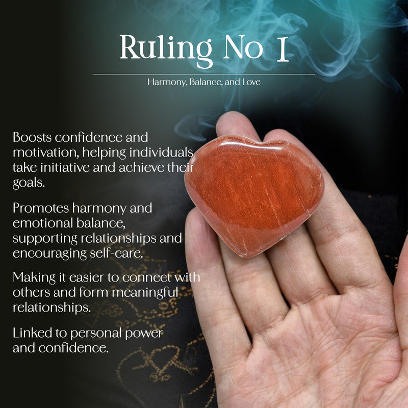 Red Jasper Puff Heart