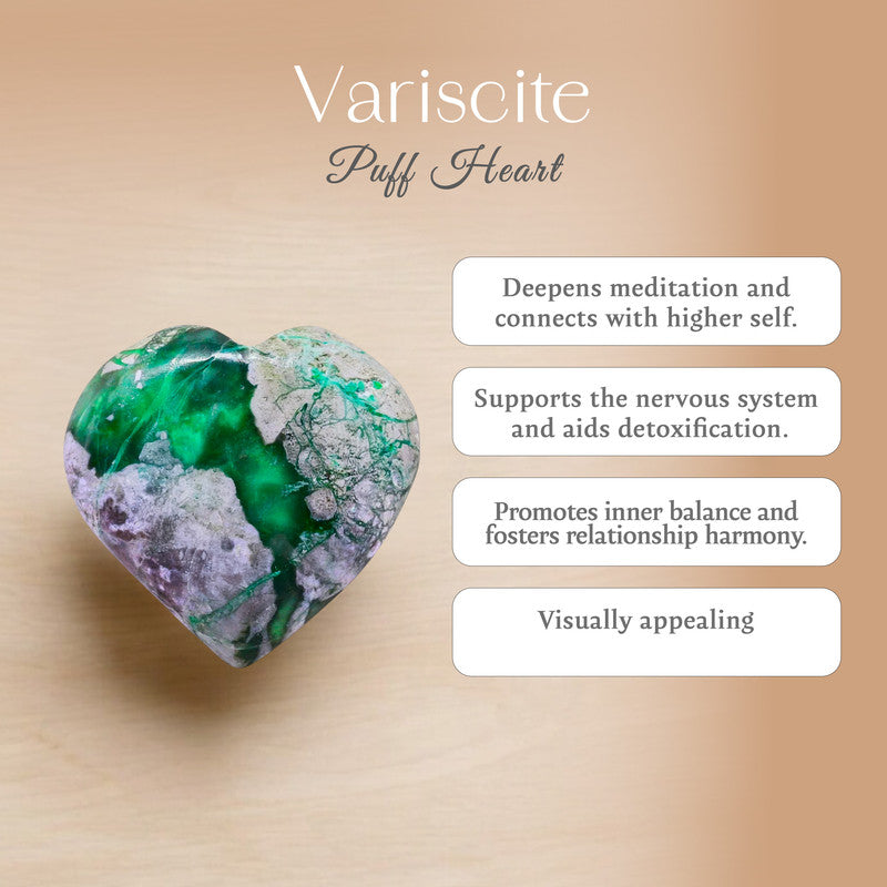Variscite Puff Heart