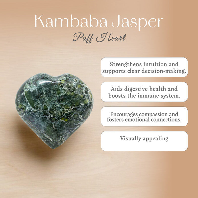 Kambaba Jasper Puff Heart