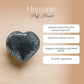 Hematite Puff Heart