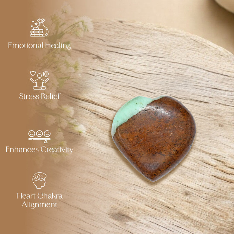 Chrysoprase Puff Heart