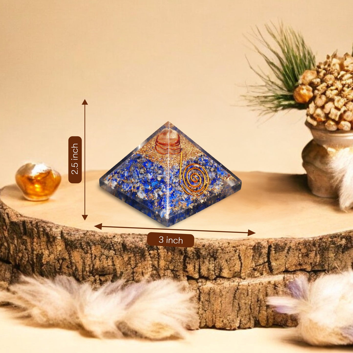 Lapis Lazuli Orgone Crystal Pyramid For Truth