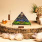 Green Onyx and Lapis Lazuli Orgone Crystal Pyramid