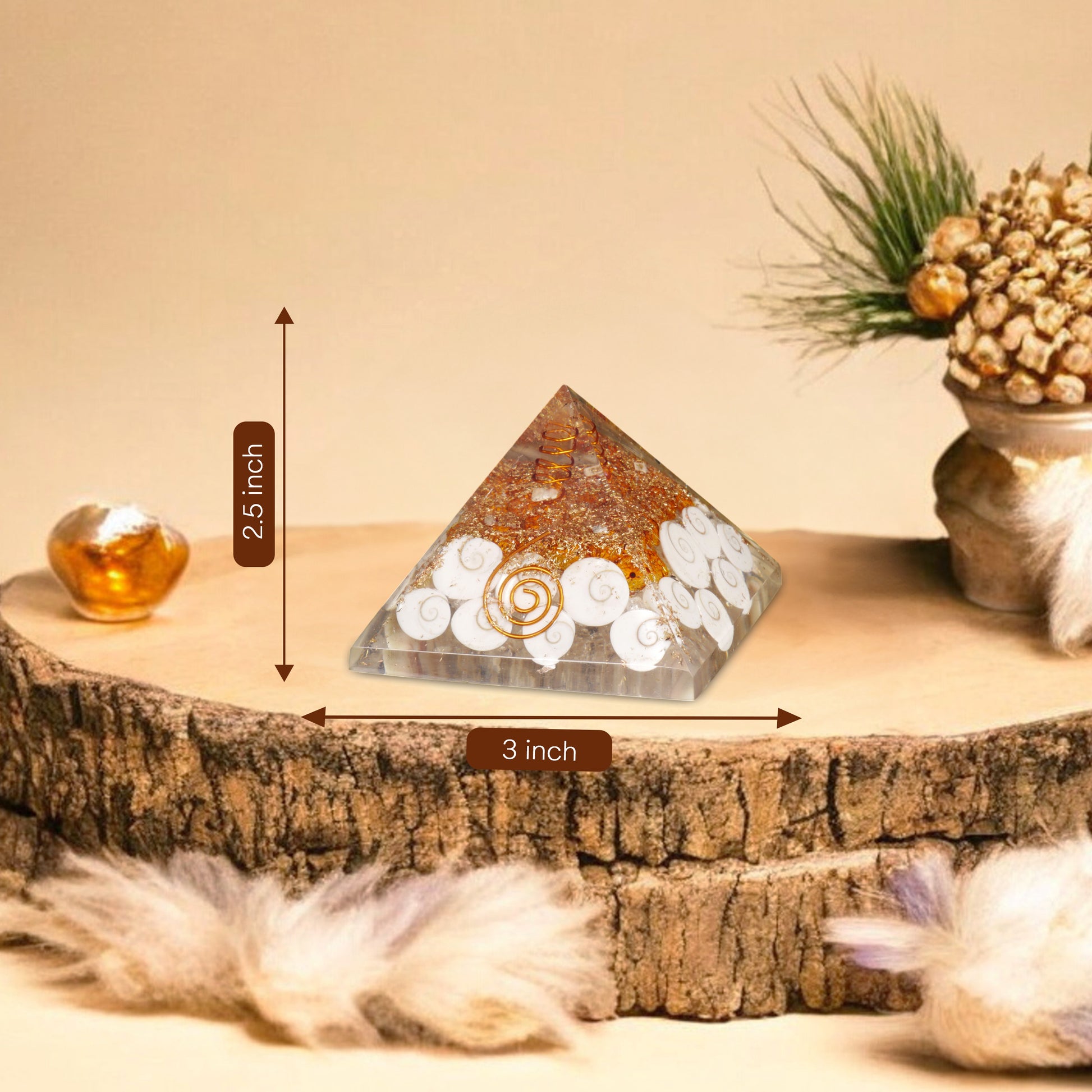 Gomti Chakra Orgone Pyramid for Positivity
