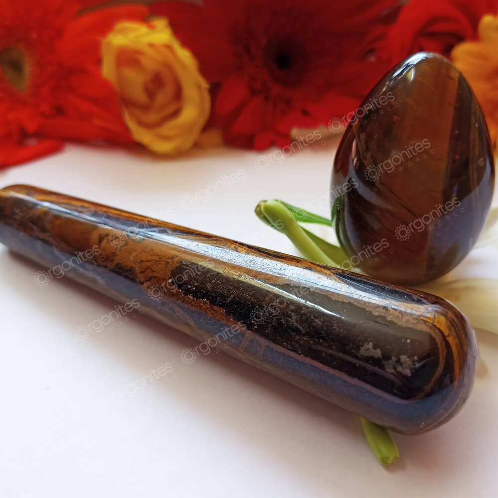 Tiger Eye Yoni Egg And Wand